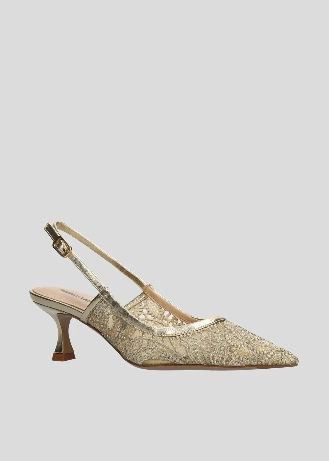 Lola Cruz Grace 55 escarpins doré cuir