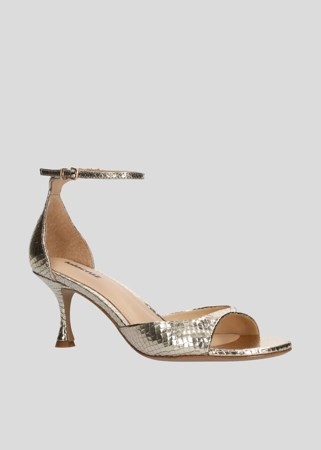 Lola Cruz Kumala Sandal 65 sandales platine talon 6,5 cm