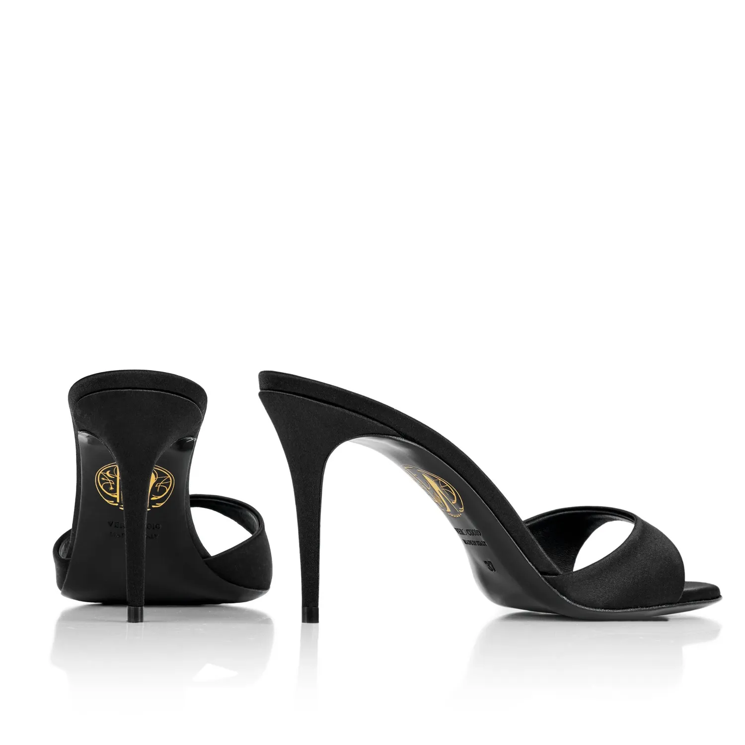 Maison Ernest Lidylle 85 mules satin noir