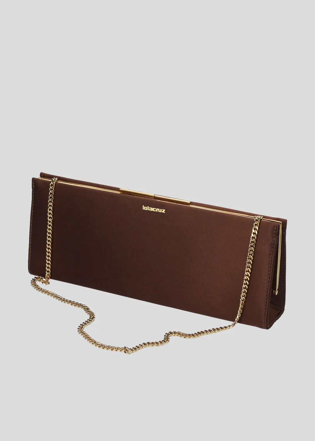 Lola Cruz Écla pochette soirée marron