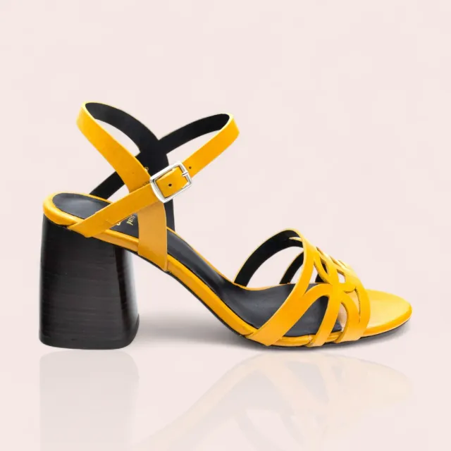 Karine Arabian CATARINA sandale cuir moutarde 38 talon 80mm