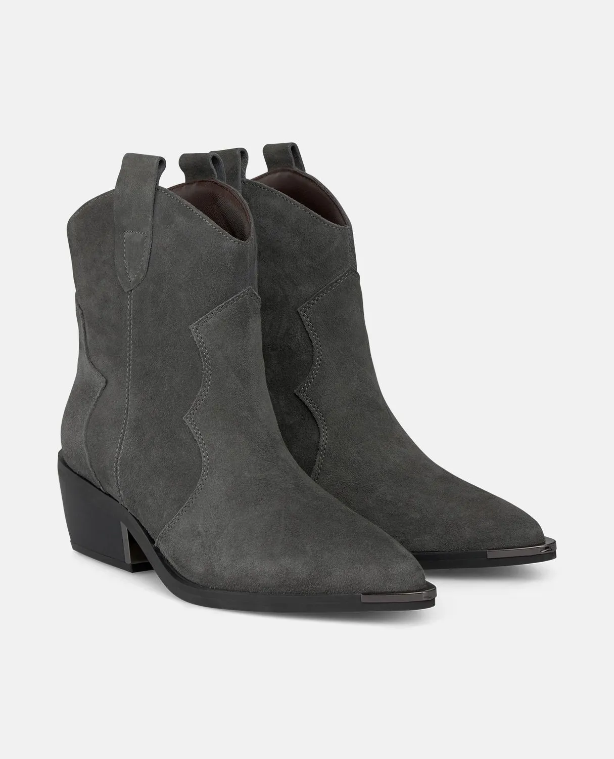 Alma en Pena I250916 bottines cowboy grises talon 4,5 cm