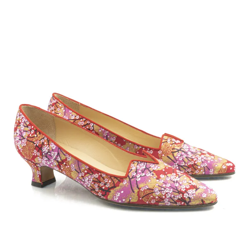 Bégum Paris Marquise escarpins tissu japonais rose