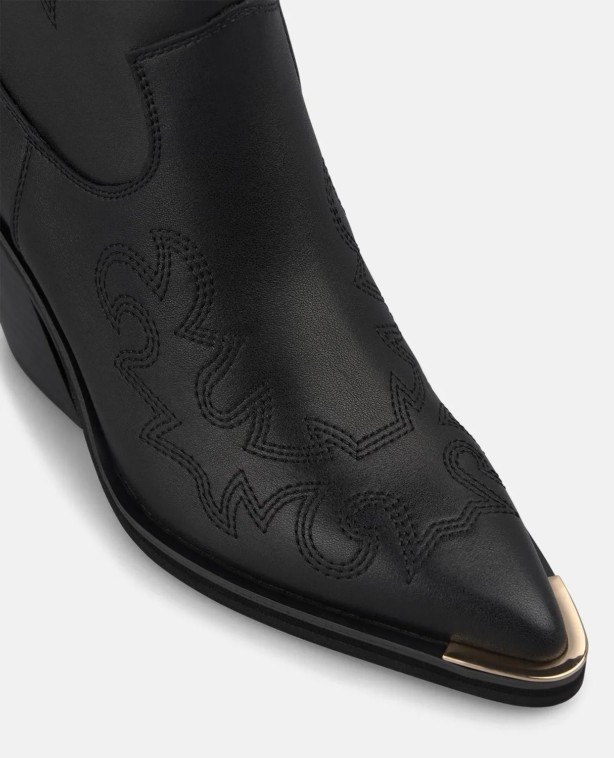 Alma en Pena I260710 bottines cowboy noires cuir