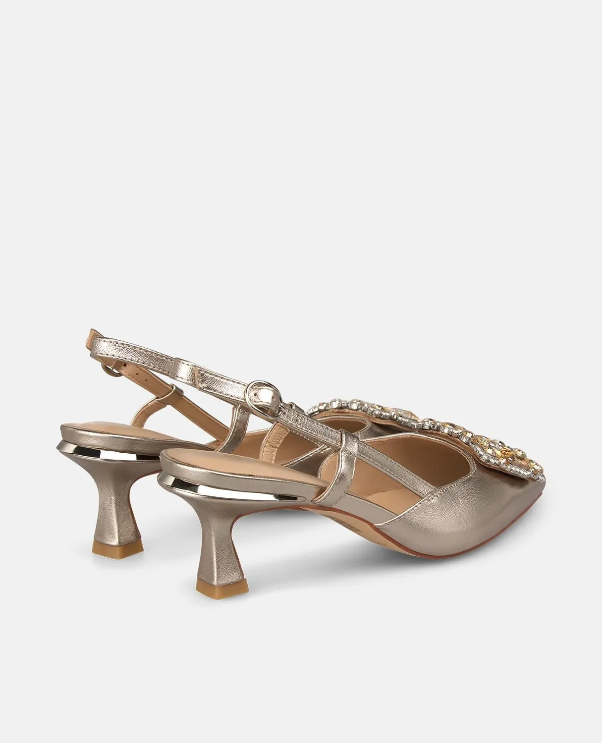 Alma en Pena V262223 Escarpins Bronze Talon 6,2 cm Cuir