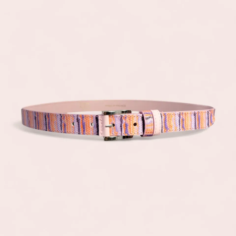 Karine Arabian Cadet ceinture cuir parme violet