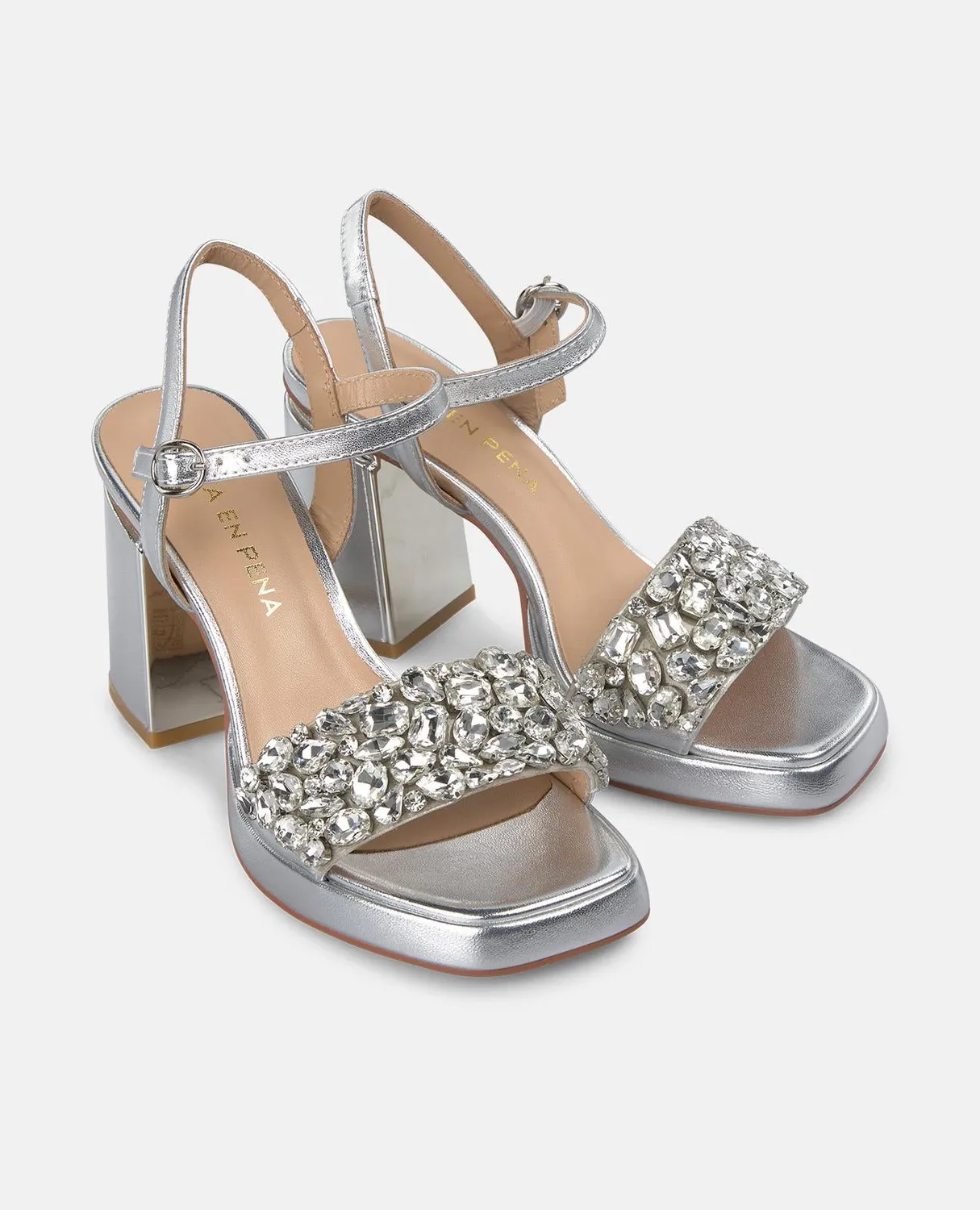 Alma en Pena V250792 sandales strass argenté 8,5 cm