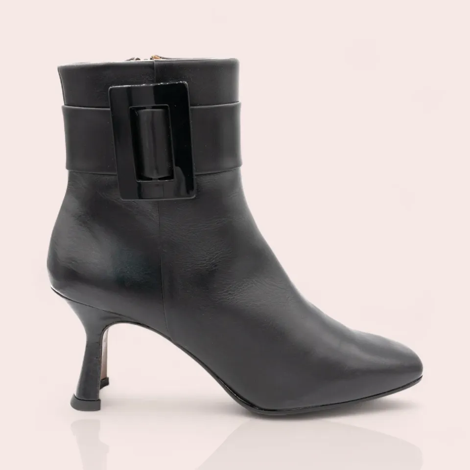 Karine Arabian Billie bottine cuir noir talon 70mm