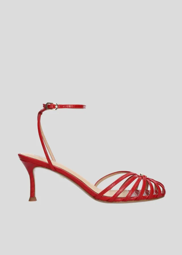 Lola Cruz Tango 65 sandales à talons rouge talon 6,5 cm