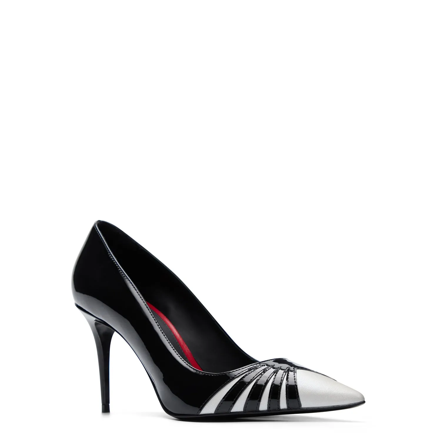 Maison Ernest 1964 85 escarpins cuir vernis noir-perle