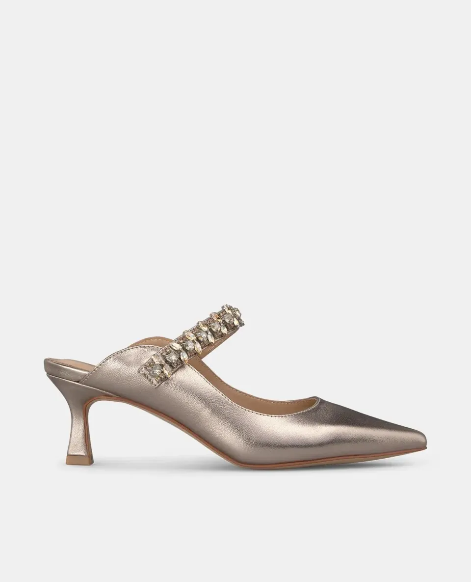 Alma en Pena V250652 mules bronze cuir strass 6 cm