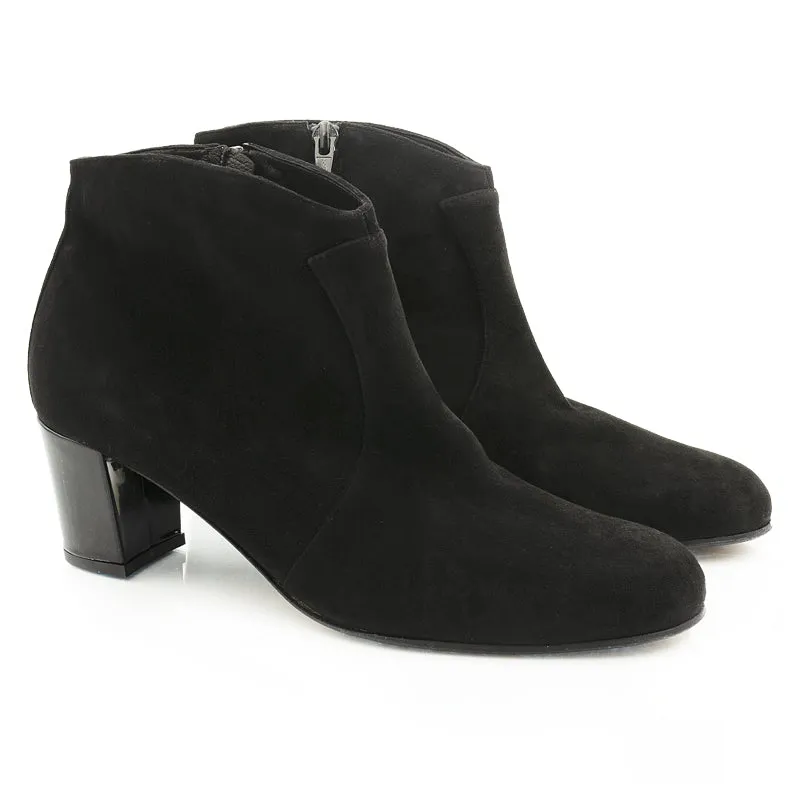 Bégum Paris Oxford bottine velours talon 5 cm