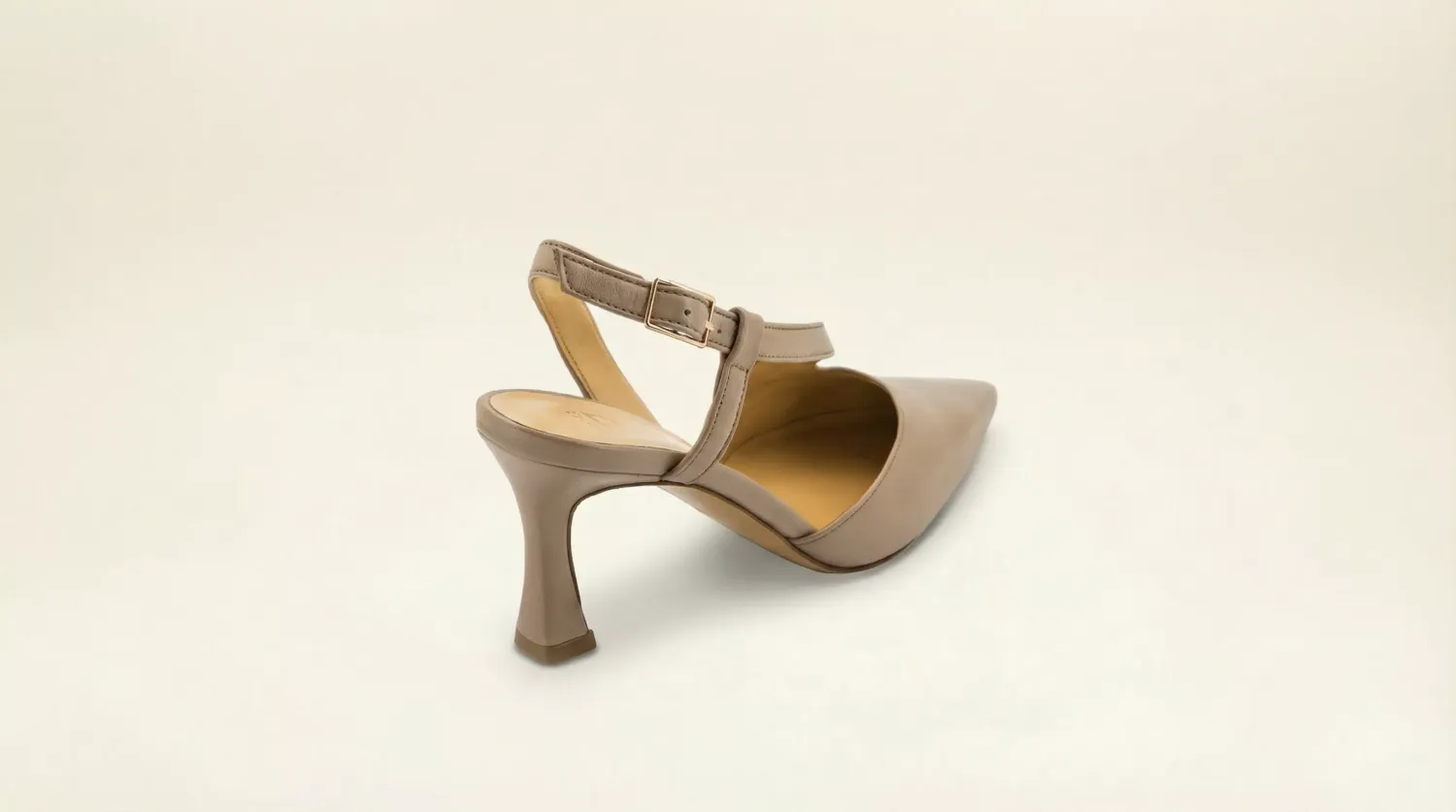 Matteo Pitti Penny 70 slingback cuir taupe