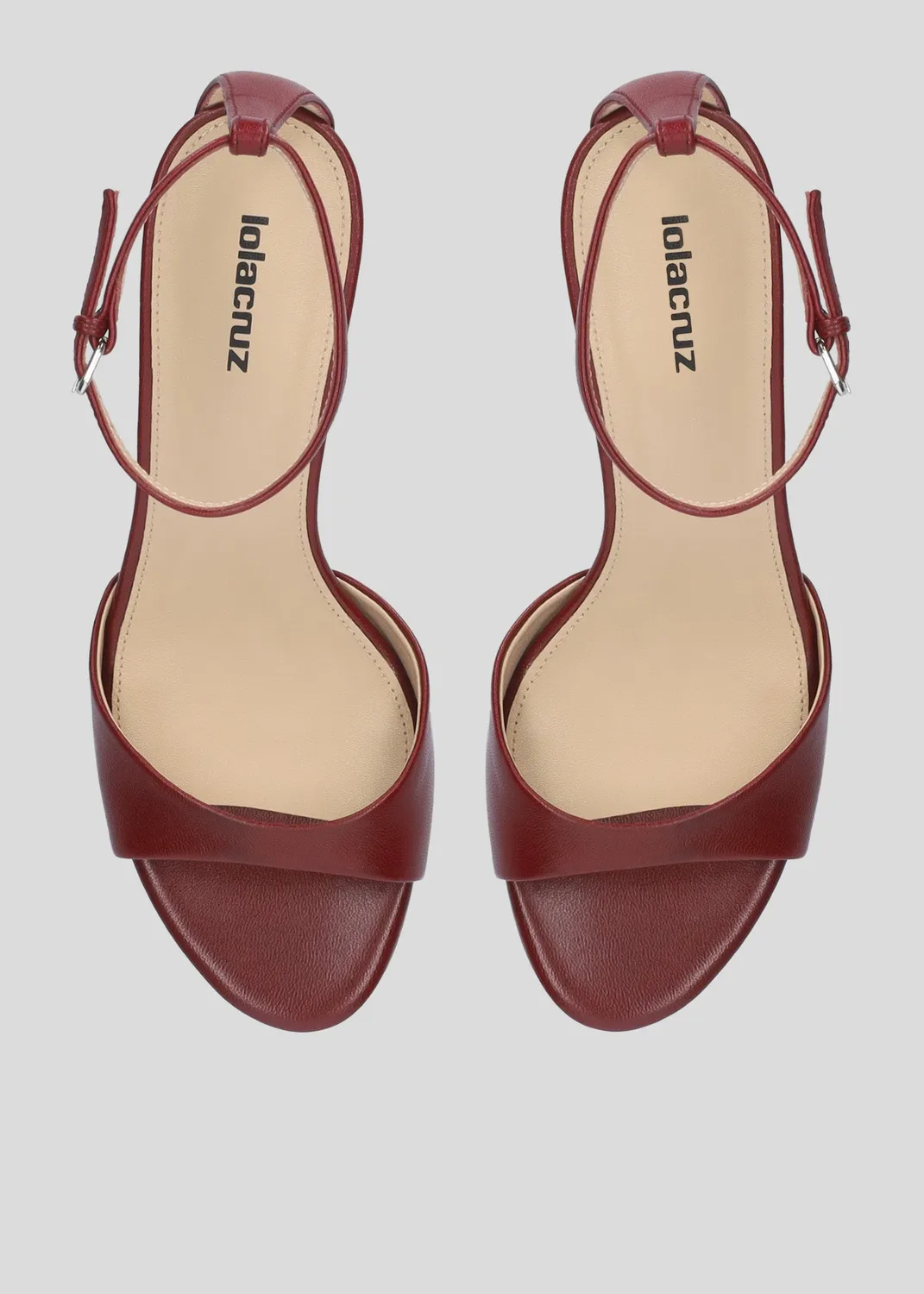 Lola Cruz Brandi Sandal 65 sandales bordeaux 6,5 cm
