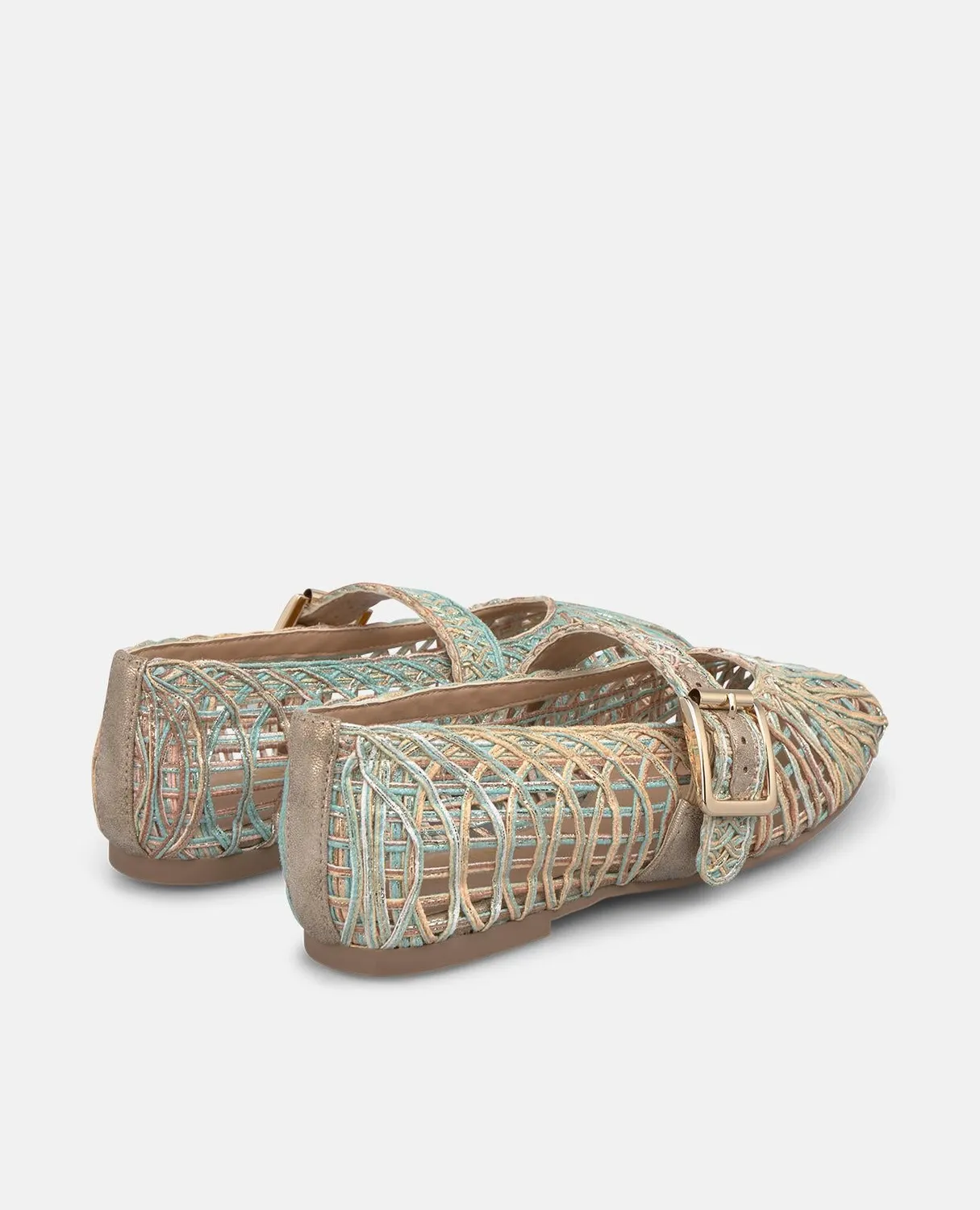Alma en Pena V2650053 ballerines sable boucle bijou plates