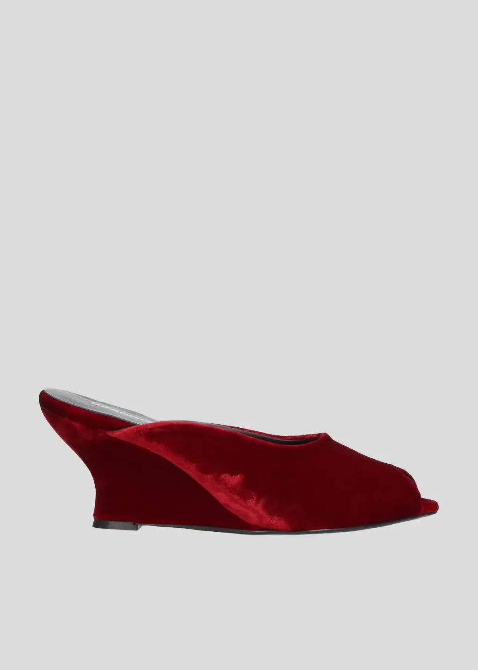 Lola Cruz Isabella 75 mules compensées rouges 7,5 cm