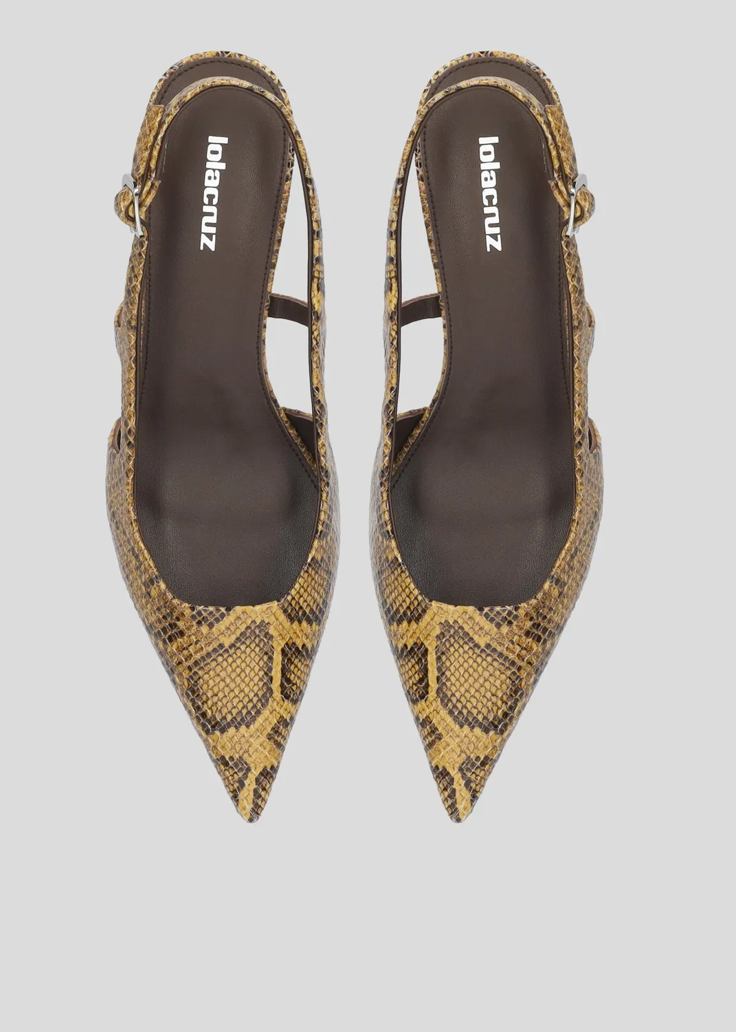 Lola Cruz Rhina Pump 55 escarpins moutarde moyen talon