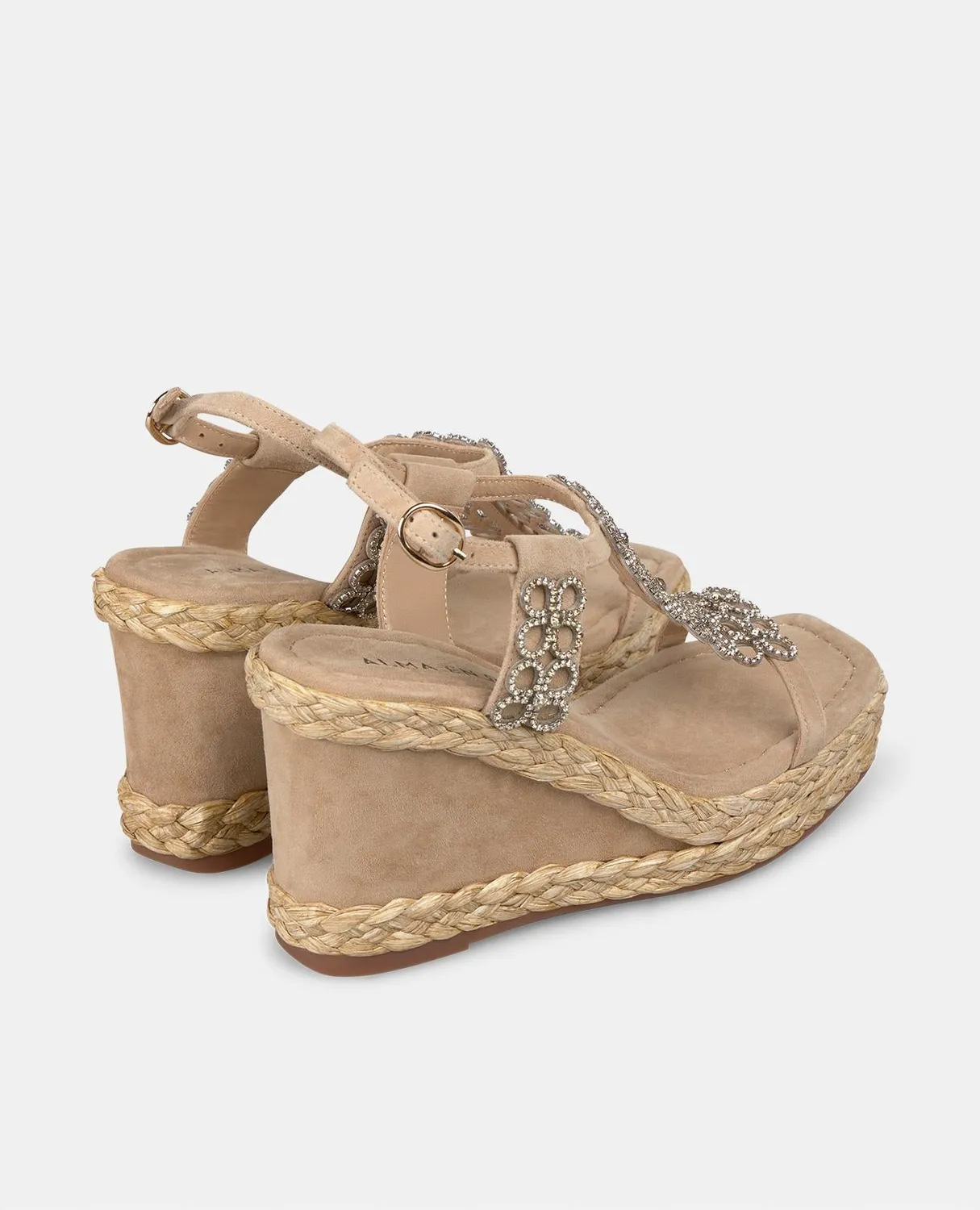 Alma en Pena V2551256 espadrille compensée sable fleurs
