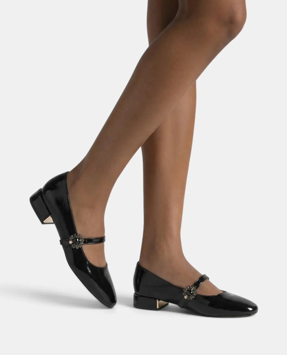 Alma en Pena I260091 babies noires vernies talon 3 cm cuir