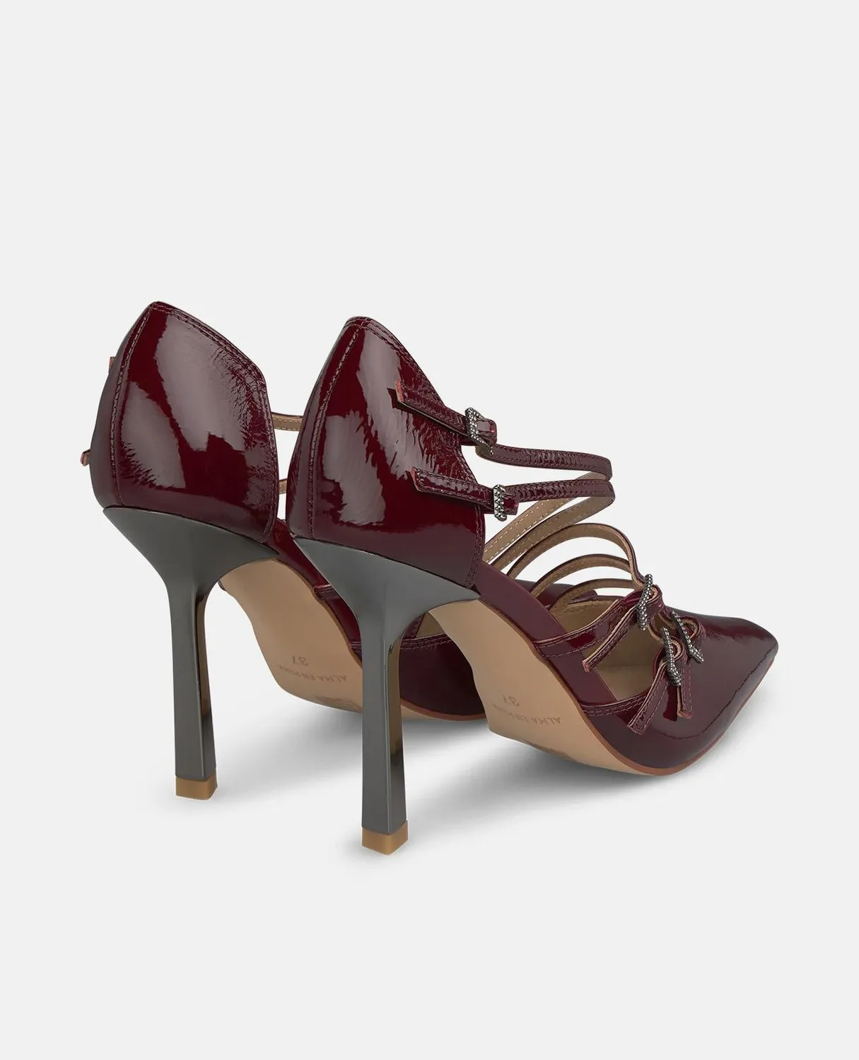 Alma en Pena I250450 escarpins vernis bordeaux talon aiguille