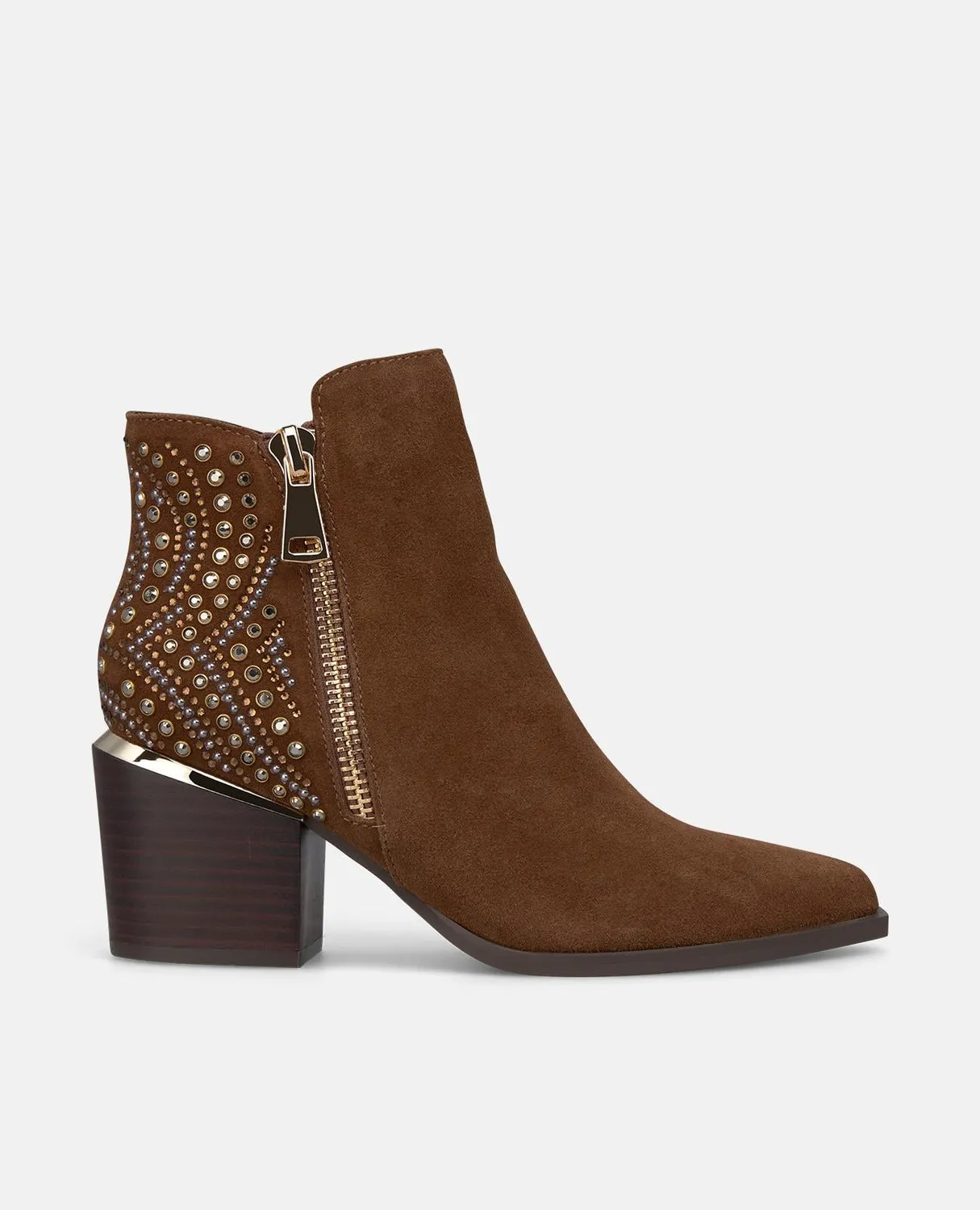 Alma en Pena I2553000 bottines camel strass talon 7,3 cm