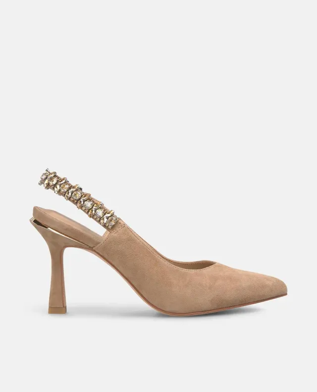 Alma en Pena I250394 escarpins camel strass talon 9 cm