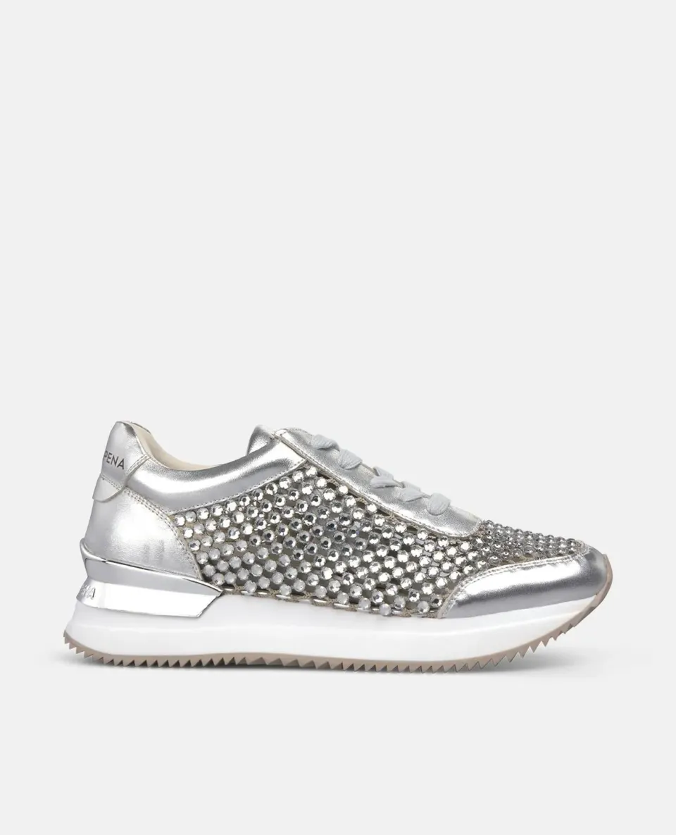Alma en Pena V260353 sneakers plateforme argenté strass