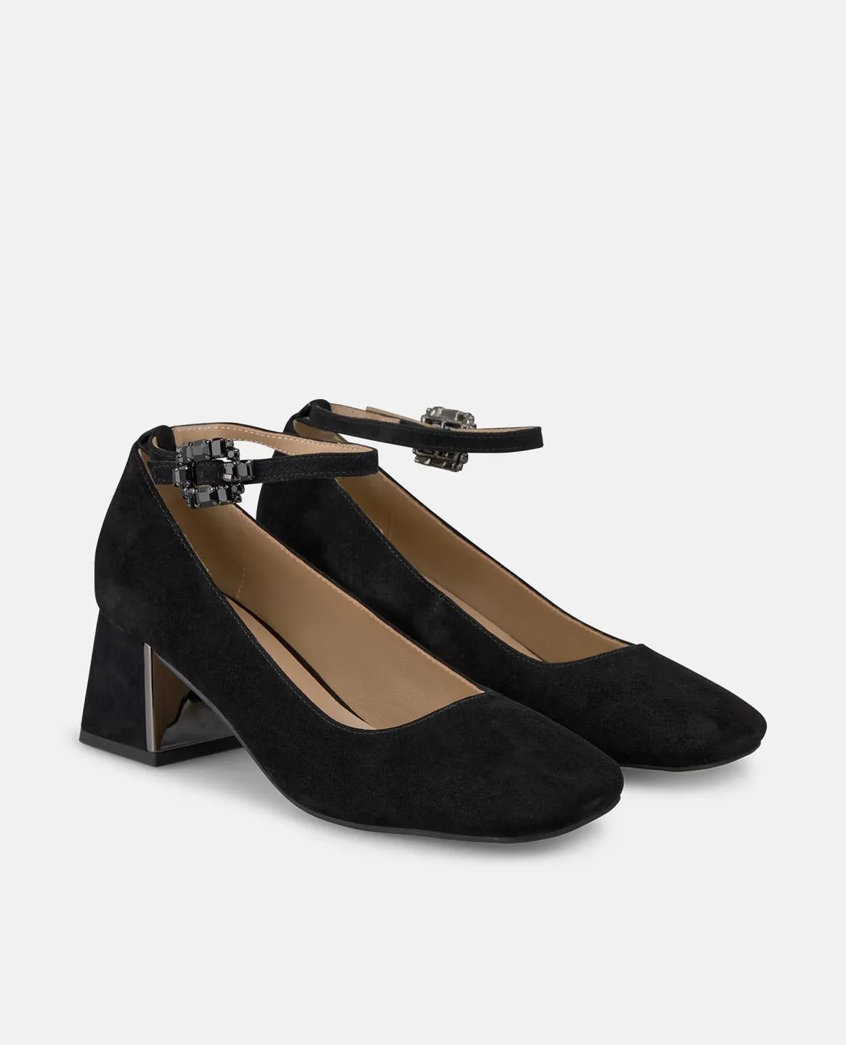 Alma en Pena I250320 escarpins noir daim talon 6 cm