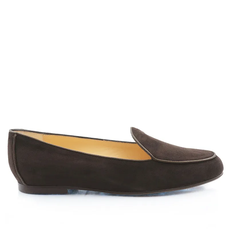 Bégum Paris Flocon mocassin marron foncé cuir 1 cm