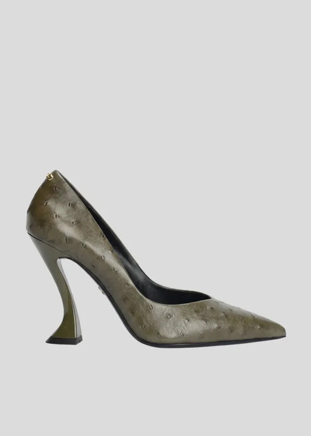 Lola Cruz Eugenia Pumps 95 escarpins kaki talon 9,5 cm