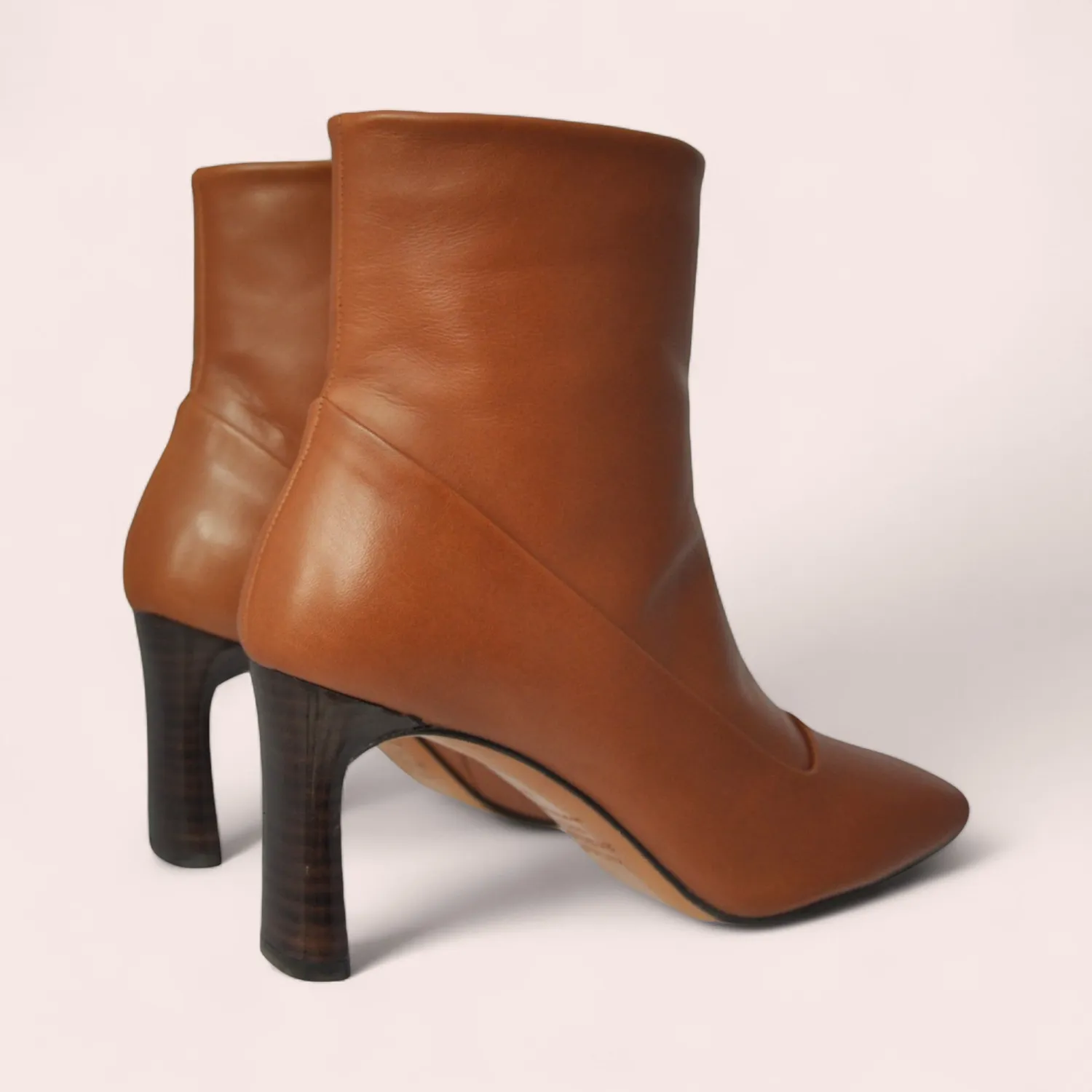 Karine Arabian VERONICA bottine cuir camel 70 mm