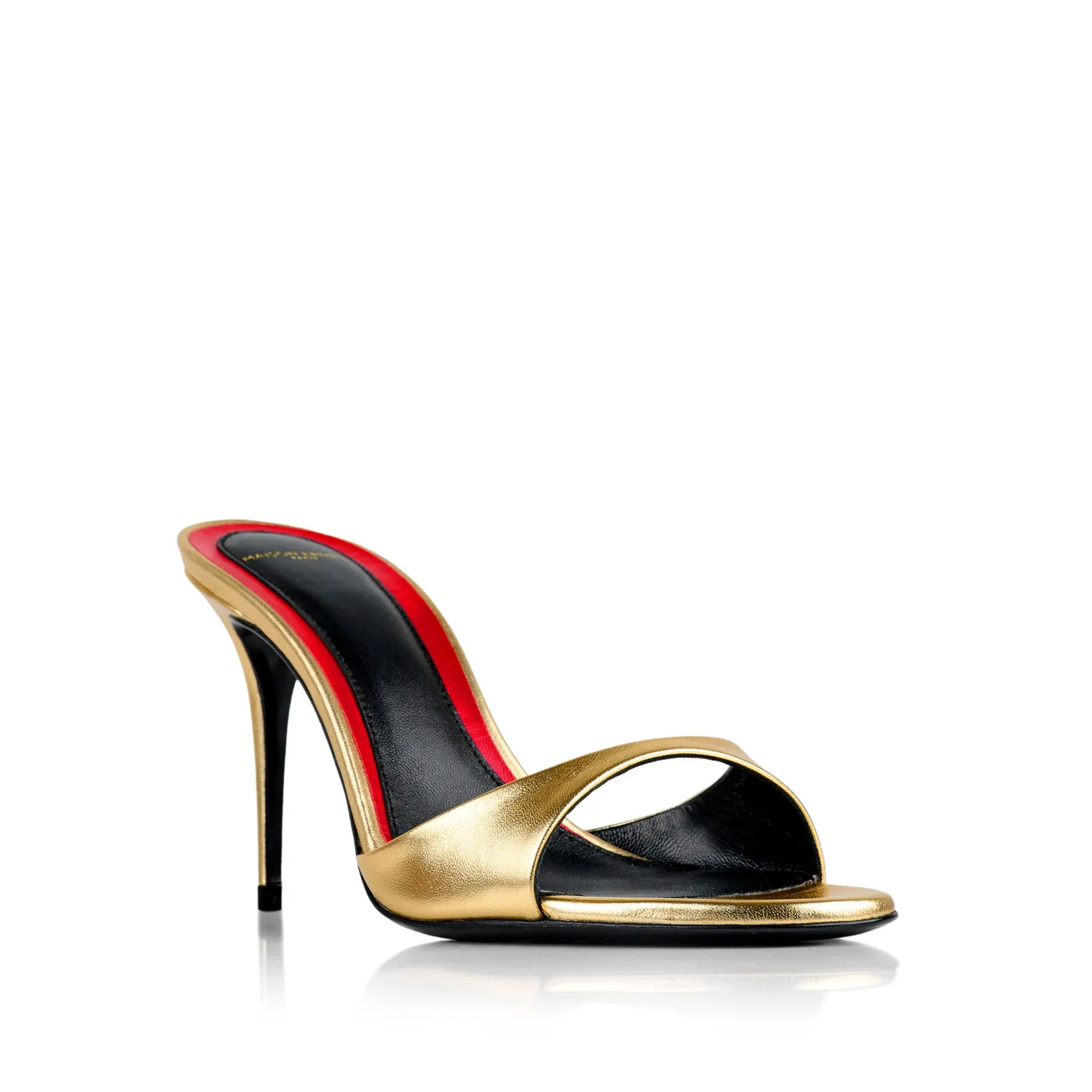 Maison Ernest Lidylle 85 mules or cuir mat