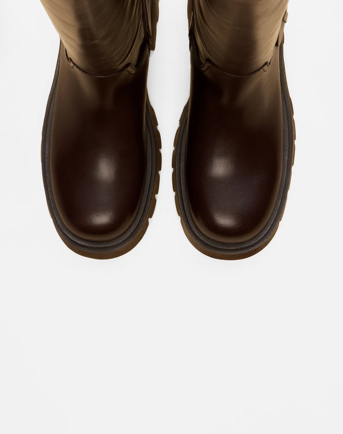 Mi/Mai Herpen Chocolate bottes chunky cuir