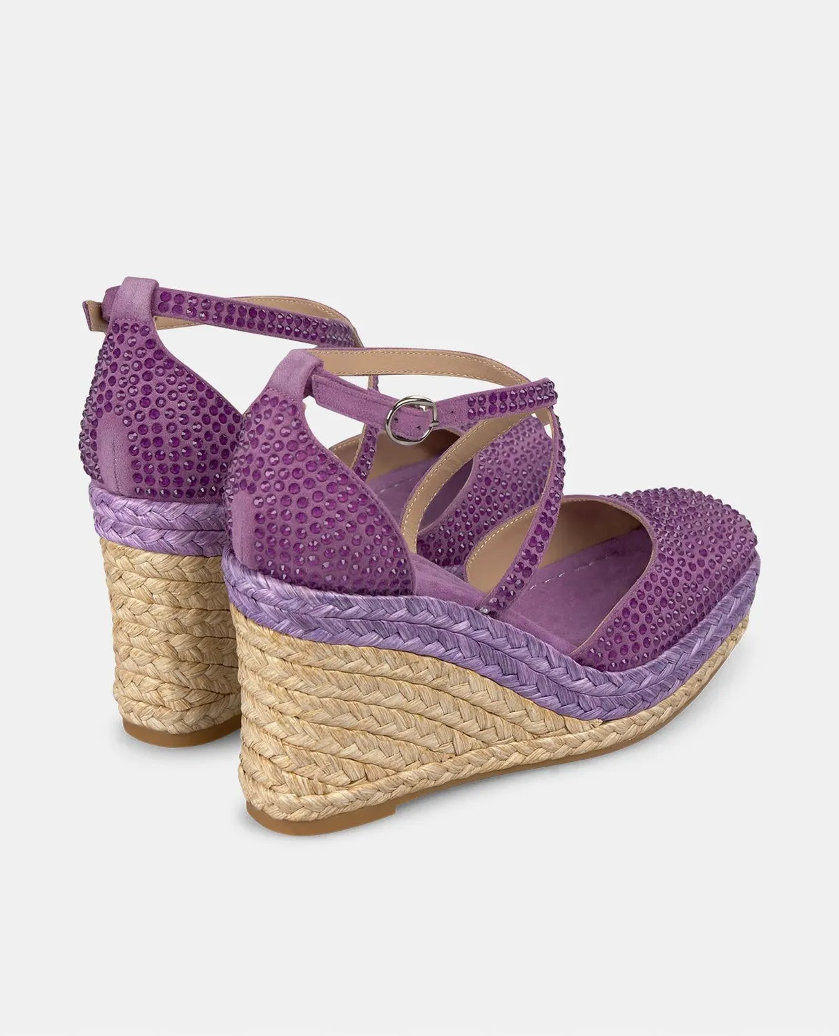 Alma en Pena V2551118 compensées 9 cm violet strass