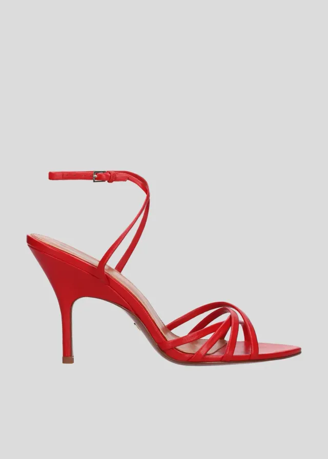 Lola Cruz Raquelle 90 sandales à talon rouge