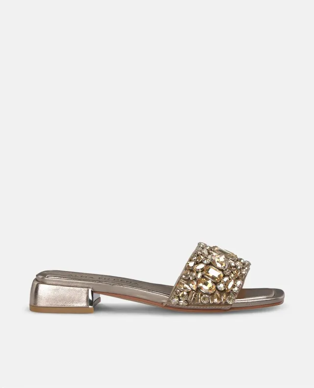 Alma en Pena V251943 sandales plates bronze strass talon 3,5 cm