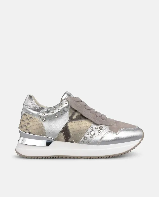 Alma en Pena I261104 sneakers cuir taupe plateforme