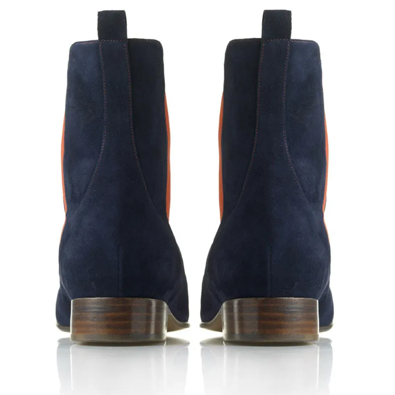 Bégum Paris Amazone bottines marine rouge 2 cm