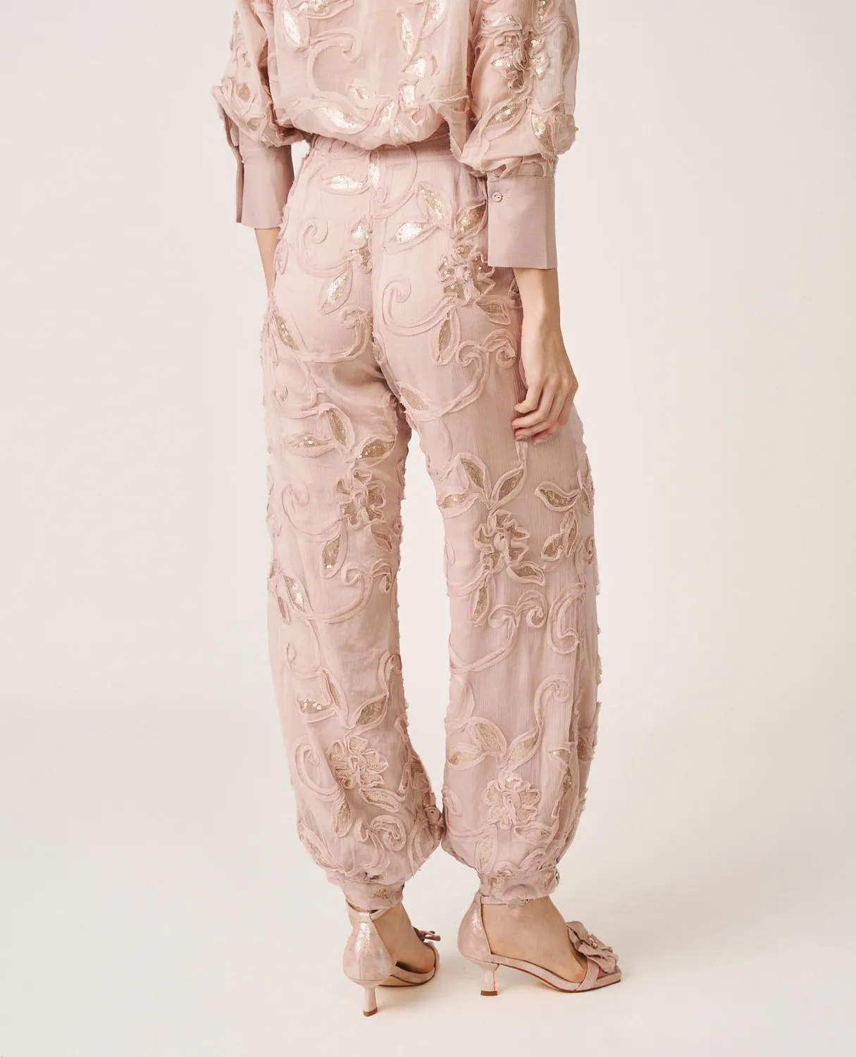 Alma en Pena V26CL1627 pantalon floral rose bouffant
