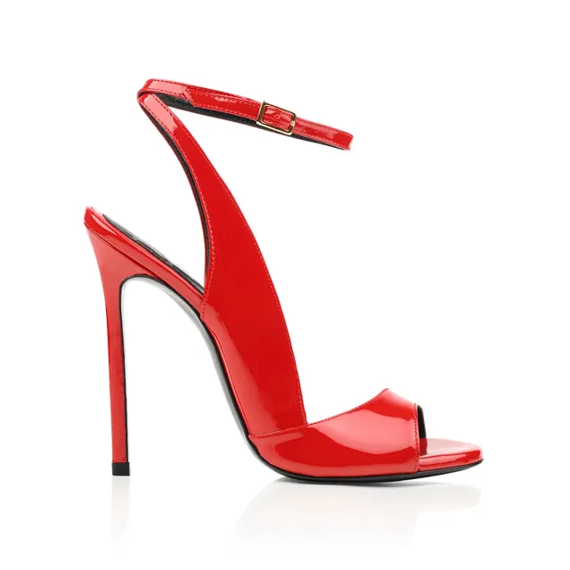 Maison Ernest Flavien 120 sandales rouge cuir vernis