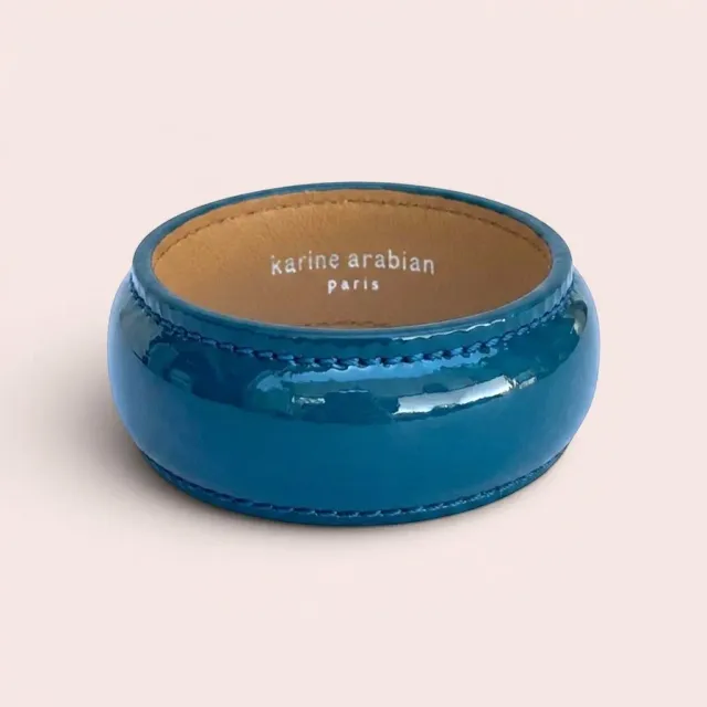 Karine Arabian DUA jonc verni bleu canard