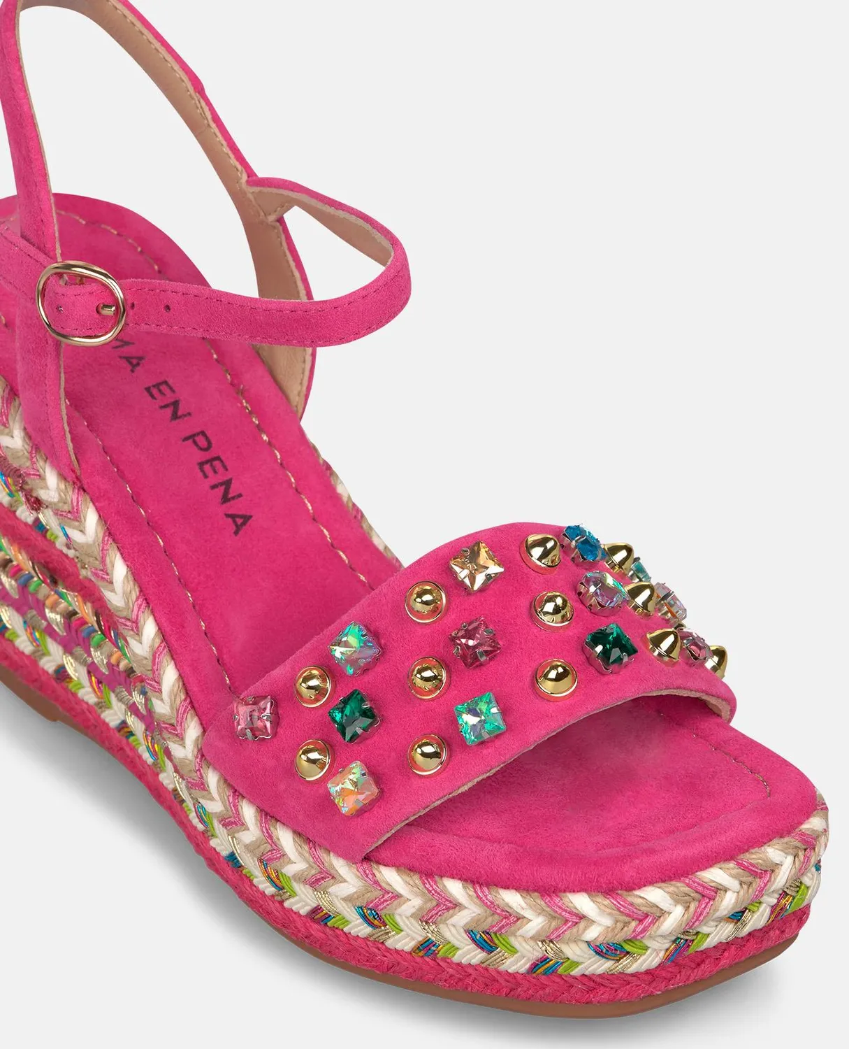 Alma en Pena V266103 sandales compensées fuchsia 9,5 cm