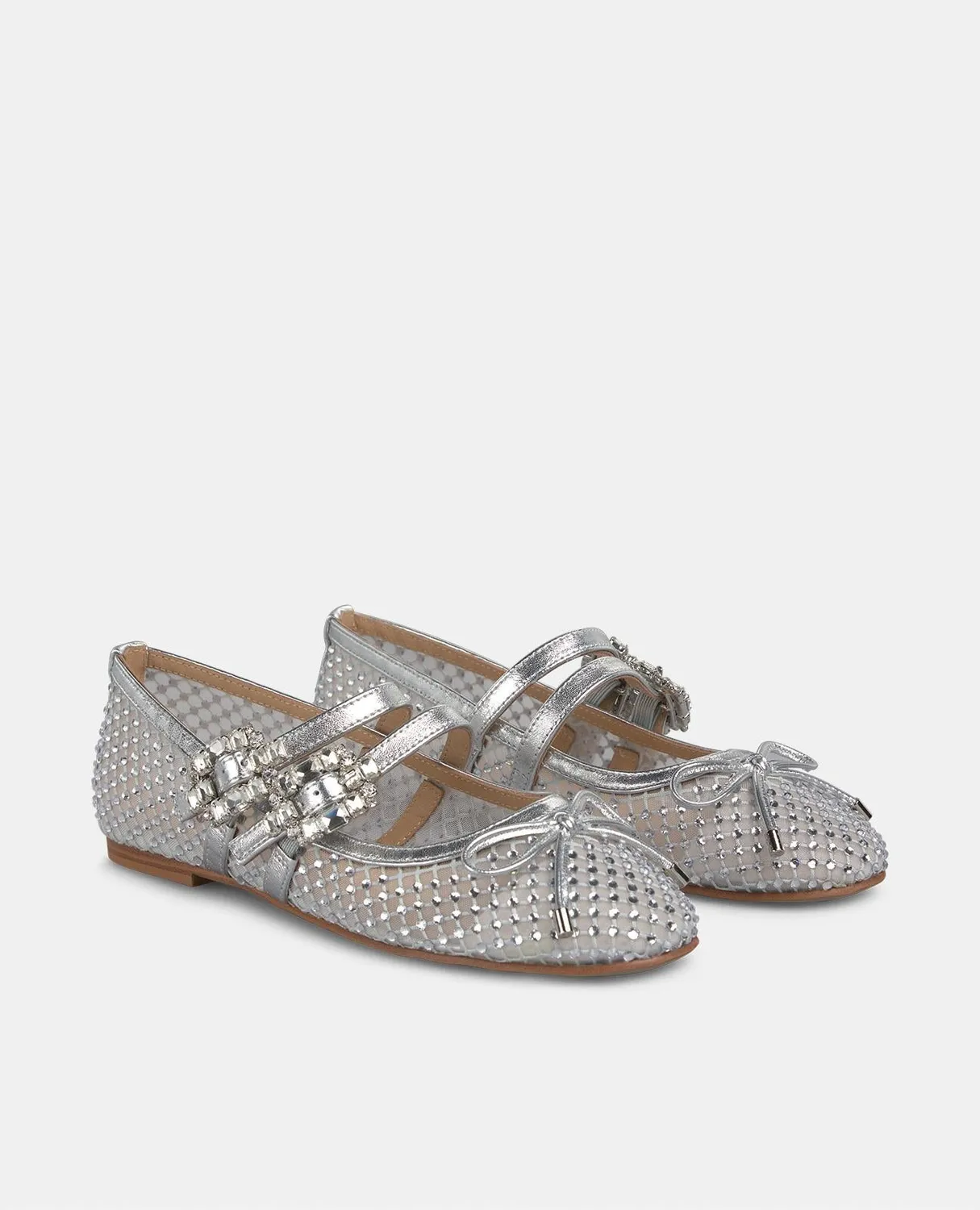 Alma en Pena V250532 ballerines argent résille strass plates