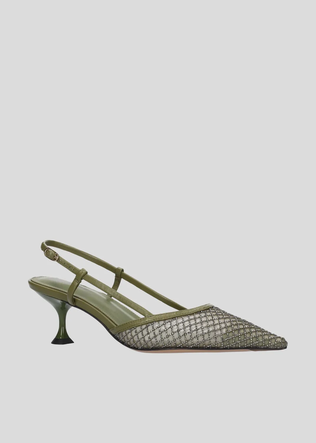 Lola Cruz Ruby Pump 55 escarpins kaki