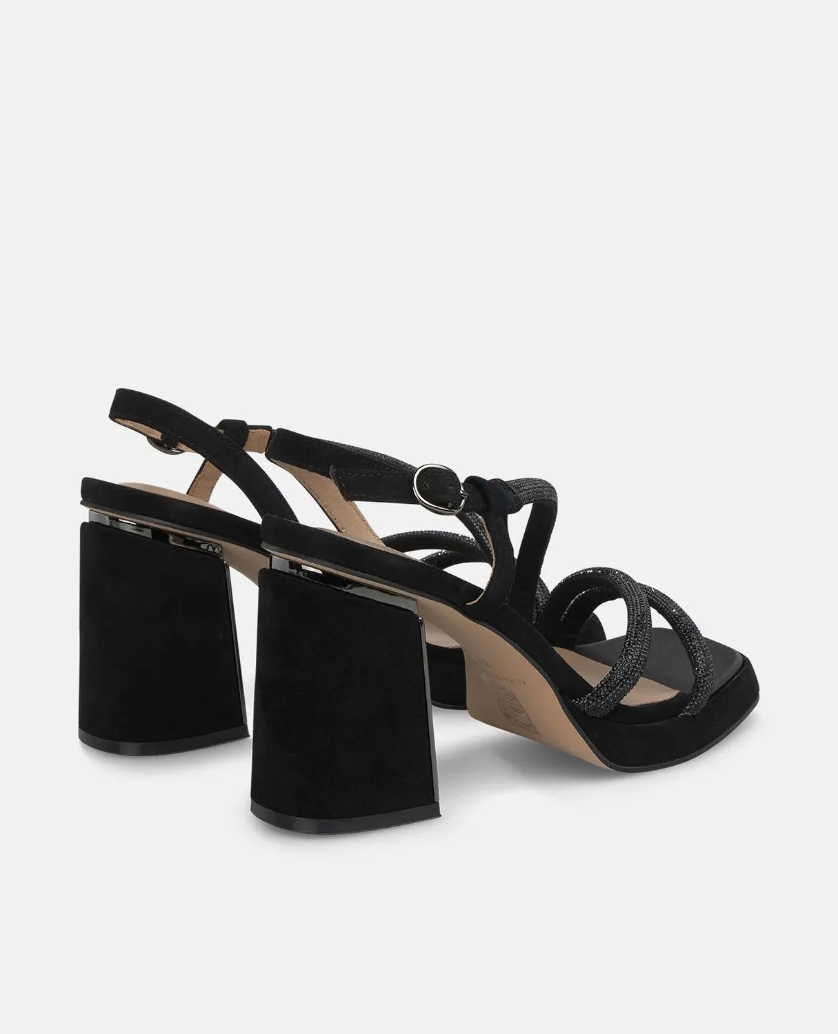 Alma en Pena I250052 sandales talon noir strass 8,5 cm