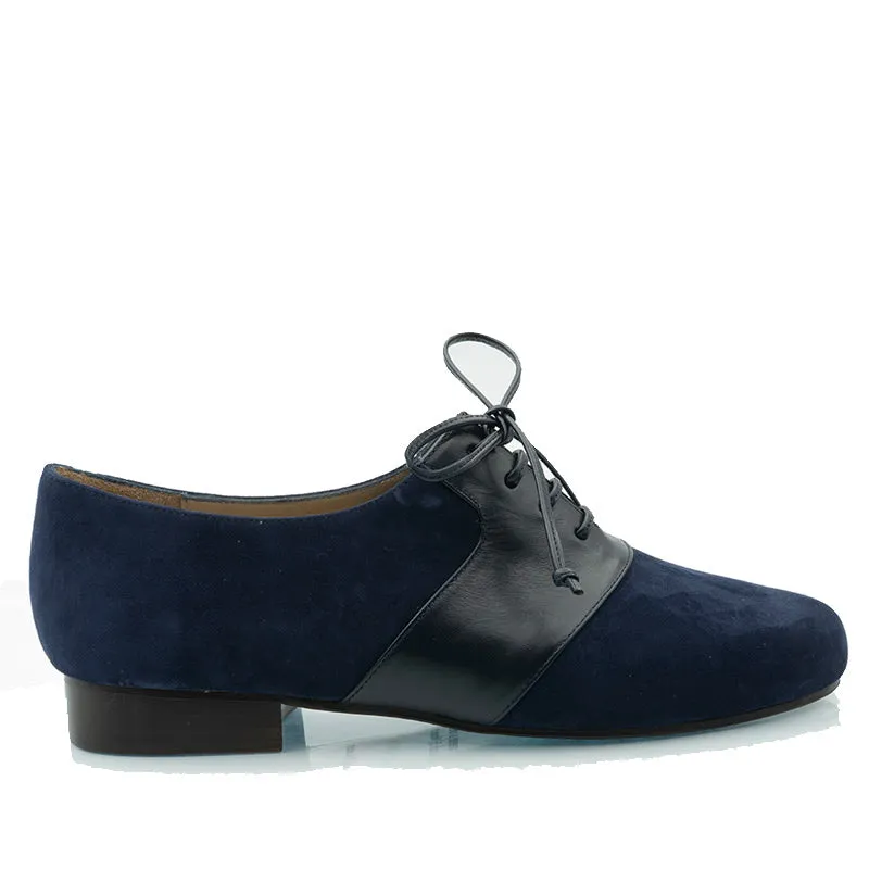 Bégum Paris Sully derby bleu marine cuir 1,5 cm