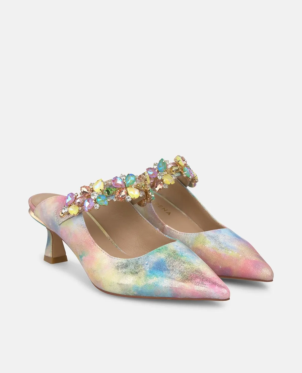 Alma en Pena V262204 mules rose strass talon 6 cm