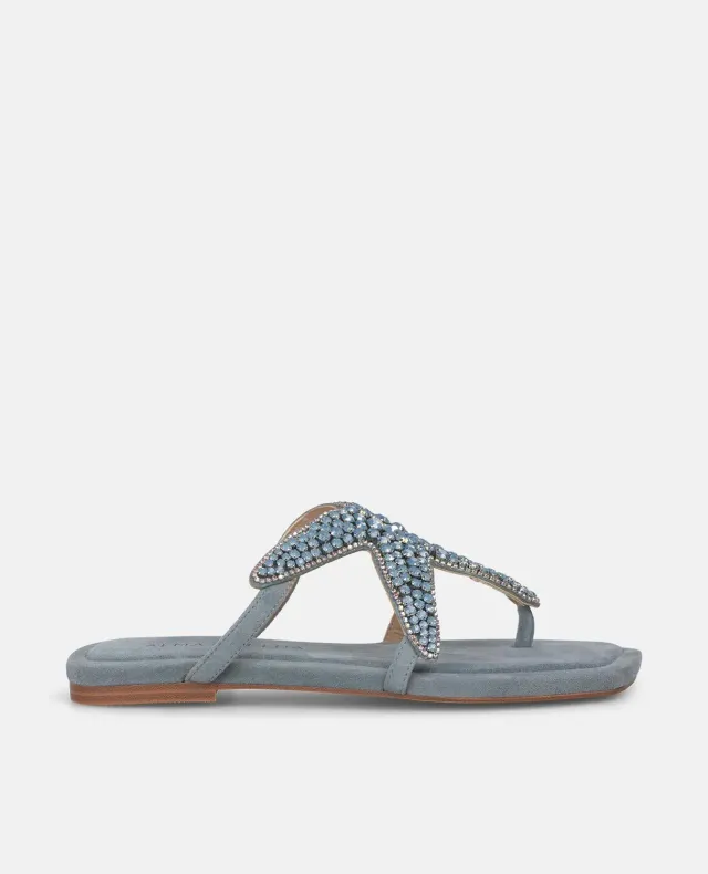 Alma en Pena V268404 sandales plates bleu cuir