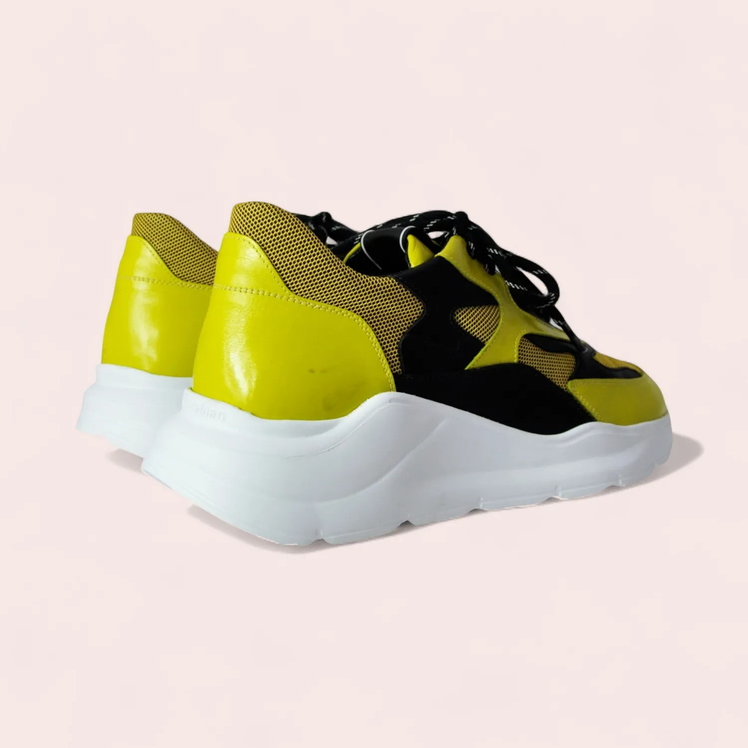 Karine Arabian Manon sneakers cuir jaune noir 36-40