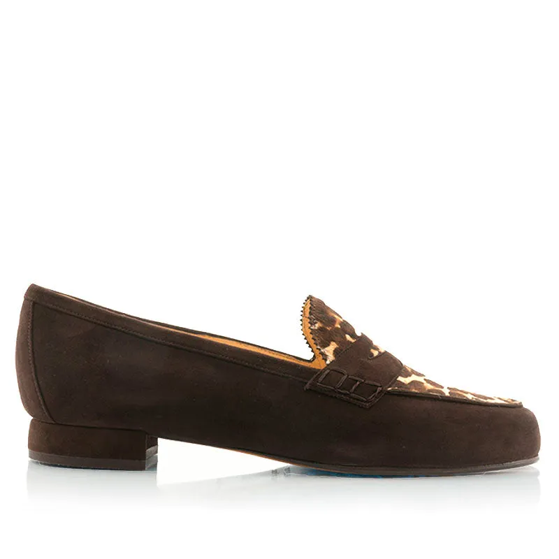 Bégum Paris Sampa mocassin marron léopard talon 1,5 cm
